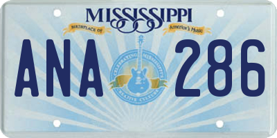 MS license plate ANA286
