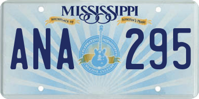 MS license plate ANA295