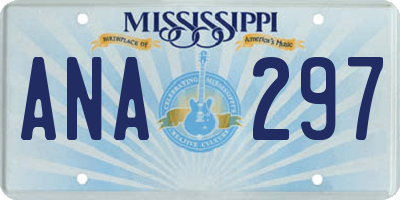 MS license plate ANA297