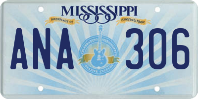 MS license plate ANA306