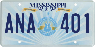 MS license plate ANA401