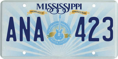 MS license plate ANA423