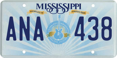 MS license plate ANA438