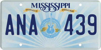 MS license plate ANA439