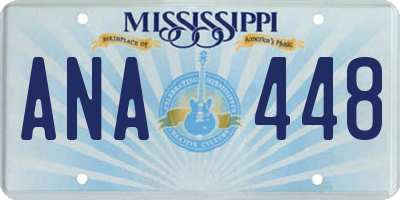 MS license plate ANA448