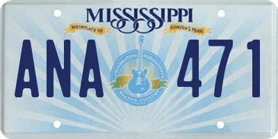 MS license plate ANA471