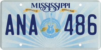 MS license plate ANA486