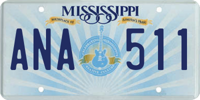 MS license plate ANA511