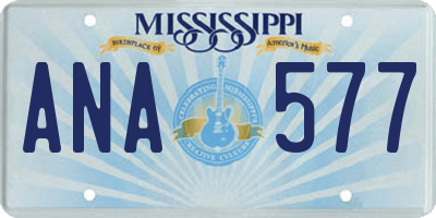 MS license plate ANA577