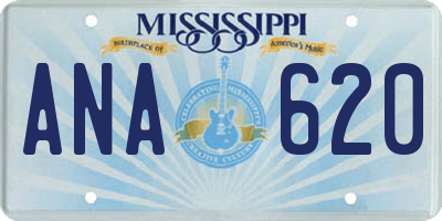 MS license plate ANA620