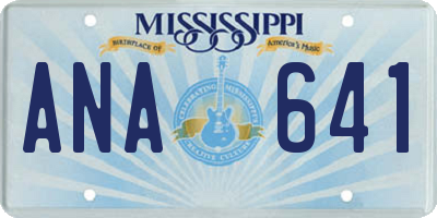 MS license plate ANA641