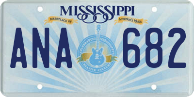 MS license plate ANA682