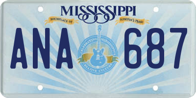 MS license plate ANA687