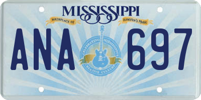 MS license plate ANA697