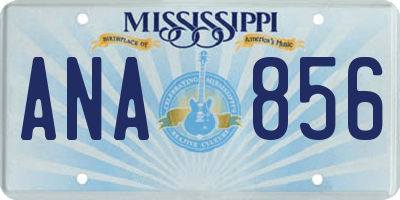 MS license plate ANA856