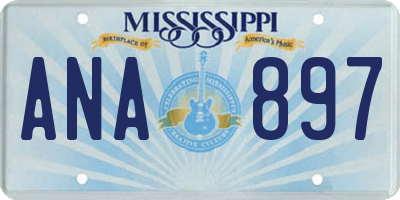 MS license plate ANA897