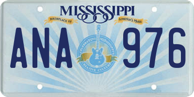 MS license plate ANA976