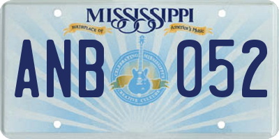 MS license plate ANB052