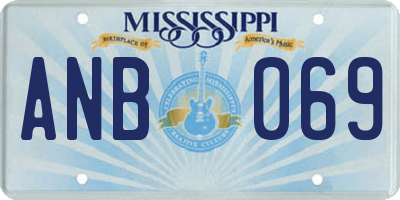 MS license plate ANB069
