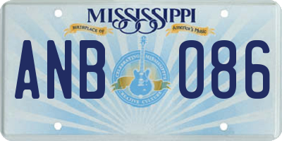 MS license plate ANB086