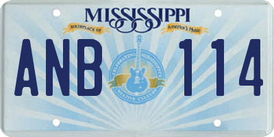 MS license plate ANB114