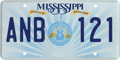 MS license plate ANB121