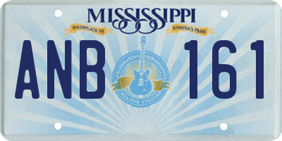 MS license plate ANB161