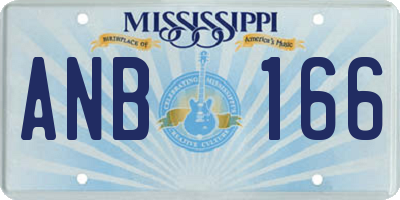 MS license plate ANB166
