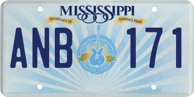 MS license plate ANB171