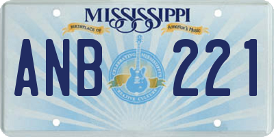MS license plate ANB221