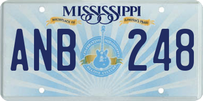 MS license plate ANB248