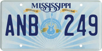 MS license plate ANB249