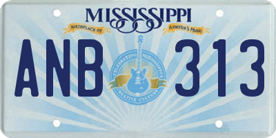 MS license plate ANB313