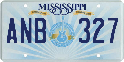 MS license plate ANB327