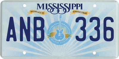 MS license plate ANB336