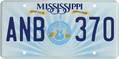 MS license plate ANB370