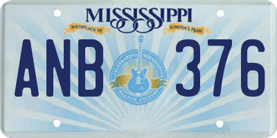 MS license plate ANB376