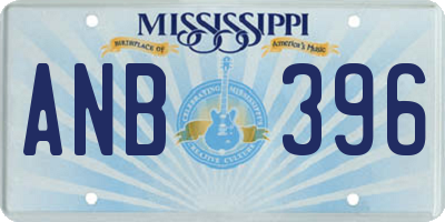 MS license plate ANB396