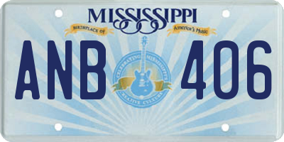 MS license plate ANB406