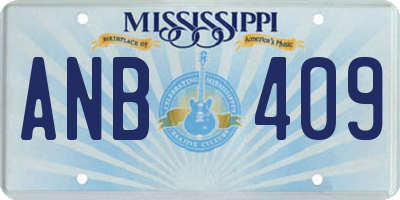 MS license plate ANB409