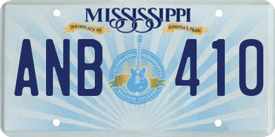 MS license plate ANB410