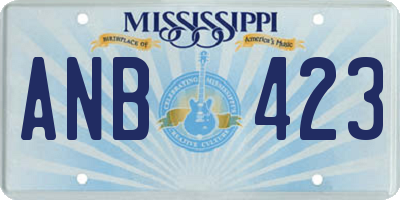 MS license plate ANB423