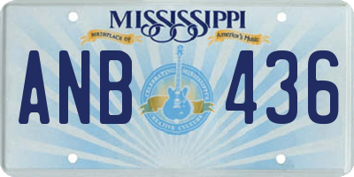 MS license plate ANB436