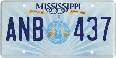 MS license plate ANB437