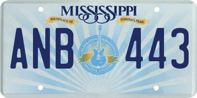 MS license plate ANB443