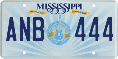 MS license plate ANB444