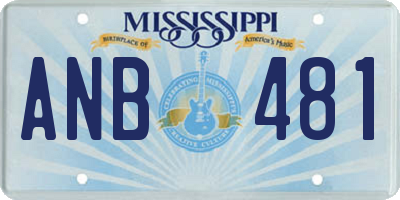 MS license plate ANB481