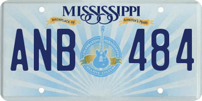 MS license plate ANB484