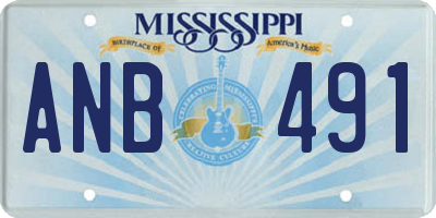 MS license plate ANB491