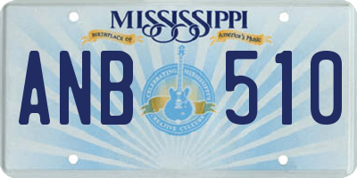MS license plate ANB510
